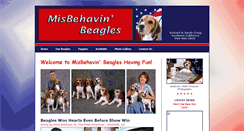 Desktop Screenshot of misbehavinbeagles.com