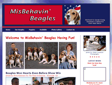Tablet Screenshot of misbehavinbeagles.com